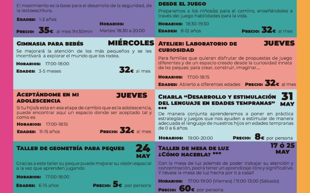 Actividades durante el mes de mayo para peques (Entresemana)