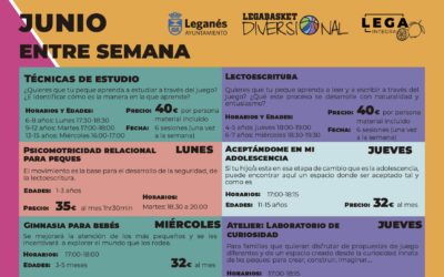 Actividades de entresemana para el mes de junio en Lega Integra