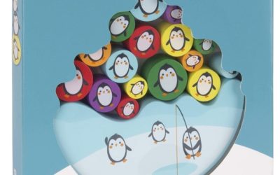 JUEGO DE EQUILIBRIO CON PINGÜINOS DE COLORES